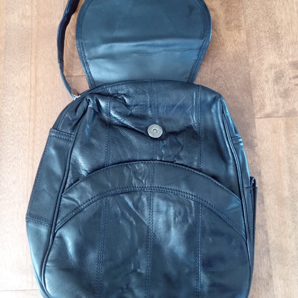 SMALL LEATHER BACKPACK - Picture 2 of 16